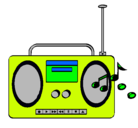 Dibujo Radio cassette 2 pintado por TITIN