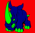 Dibujo Rinoceronte II pintado por eliezerurielsantesisla