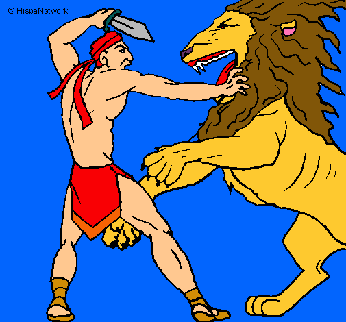 Gladiador contra león