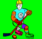 Dibujo Jugador de hockey sobre hielo pintado por valu88