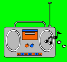Dibujo Radio cassette 2 pintado por Nicols
