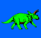 Dibujo Triceratops pintado por santiago
