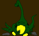 Dibujo Diplodocus sentado pintado por juancosa