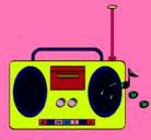 Dibujo Radio cassette 2 pintado por Yarel