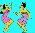 Dibujo Mujeres bailando pintado por adlia