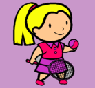 Dibujo Chica tenista pintado por franyimar