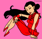Dibujo Princesa ninja pintado por ladysara
