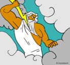 Dibujo Dios Zeus pintado por piolin