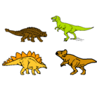 Dibujo Dinosaurios de tierra pintado por luis