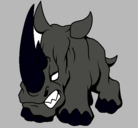 Dibujo Rinoceronte II pintado por david