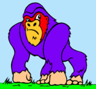 Dibujo Gorila pintado por carlos