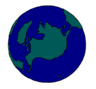 Dibujo Planeta Tierra pintado por neptuno