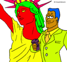 Dibujo Estados Unidos de América pintado por megget