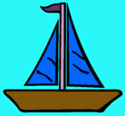 Dibujo Barco velero pintado por jaqui