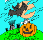 Dibujo Paisaje de Halloween pintado por fiesta