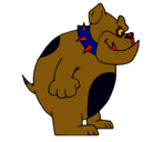 Dibujo Bulldog inglés pintado por seba