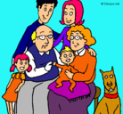 Dibujo Familia pintado por princesa