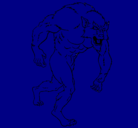 Dibujo Hombre lobo pintado por santiagobarrera