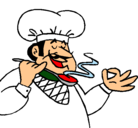 Dibujo Chef degustando pintado por cheff