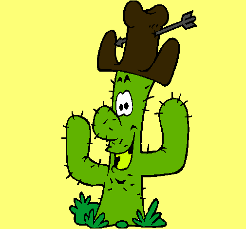 Cactus con sombrero