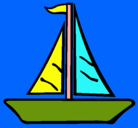 Dibujo Barco velero pintado por ditzy