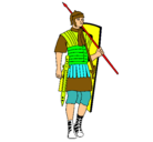 Dibujo Soldado romano pintado por demiguel