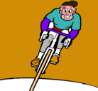 Dibujo Ciclista con gorra pintado por pablo