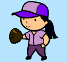 Dibujo Jugadora de béisbol pintado por Mariana
