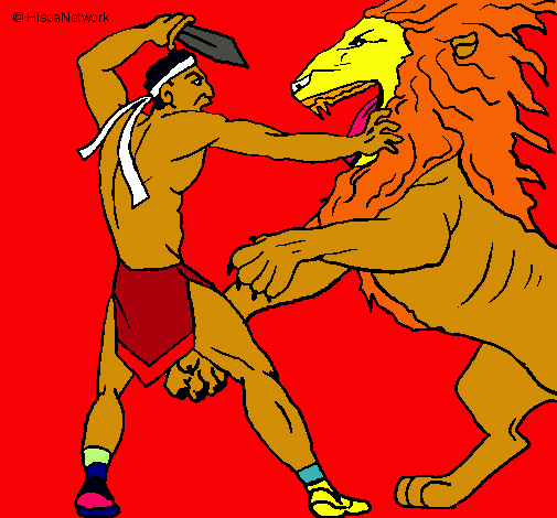 Gladiador contra león