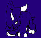 Dibujo Rinoceronte II pintado por 55555555545555555555