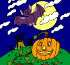 Dibujo Paisaje de Halloween pintado por christian