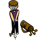 Dibujo Jugador de golf II pintado por jesus