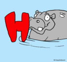 Dibujo Hipopótamo pintado por NATALIA