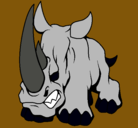 Dibujo Rinoceronte II pintado por diego