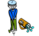 Dibujo Jugador de golf II pintado por tomas