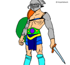 Dibujo Gladiador pintado por hernan
