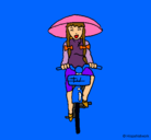 Dibujo China en bicicleta pintado por catalinaarmijo