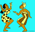 Dibujo Mujeres bailando pintado por diana