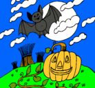 Dibujo Paisaje de Halloween pintado por diandra
