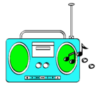 Dibujo Radio cassette 2 pintado por miladysrodriguez