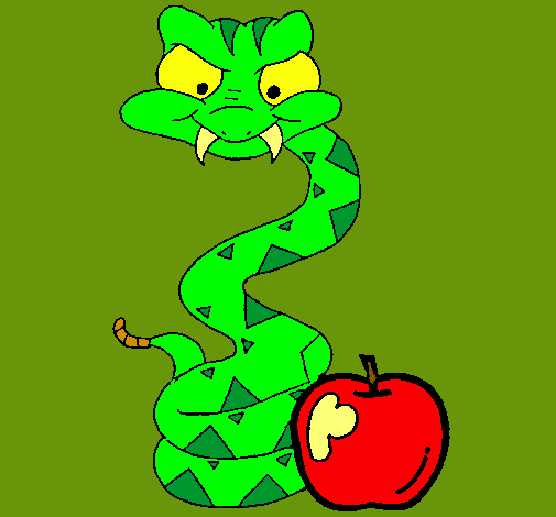 Serpiente y manzana