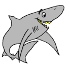 Dibujo Tiburón alegre pintado por Mnica