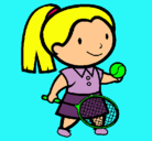Dibujo Chica tenista pintado por alondra