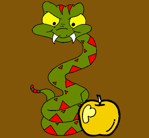 Serpiente y manzana