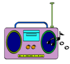 Dibujo Radio cassette 2 pintado por tere