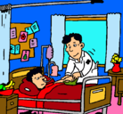 Dibujo Niño hospitalizado pintado por Periko