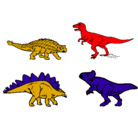Dibujo Dinosaurios de tierra pintado por hernan