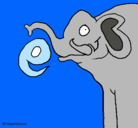 Dibujo Elefante pintado por anahi