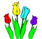 Dibujo Tulipanes pintado por mayra