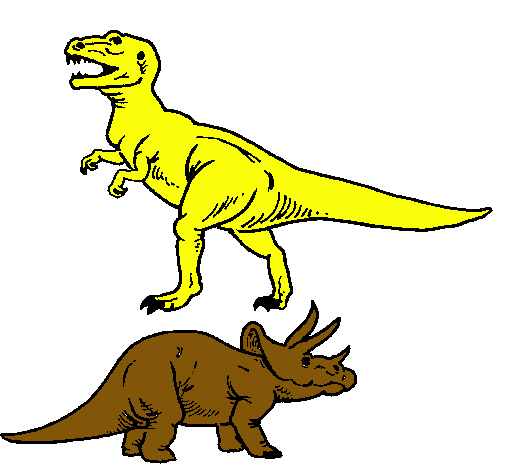 Triceratops y tiranosaurios rex